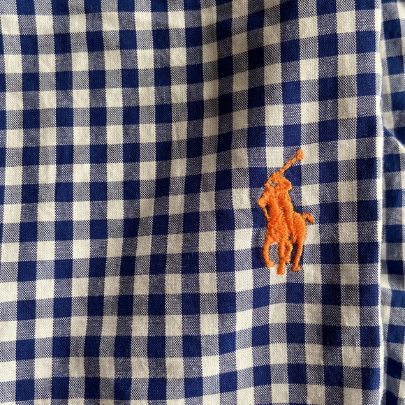 Polo Ralph Lauren Boys Long sleeves Button shirt  blue  gingham Size L 14-16 NWT - Picture 3 of 5